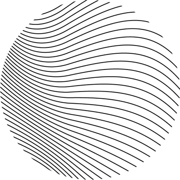 Random Circle With Black Curved Lines